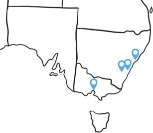 PV Industries locations across NSW, VIC and SA
